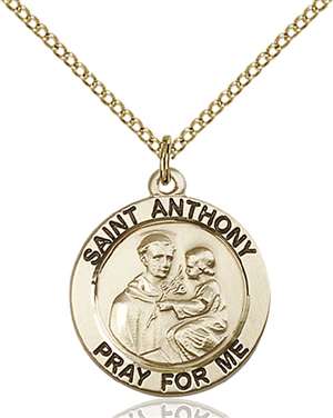 4052GF/18GF <br/>Gold Filled St. Anthony of Padua Pendant