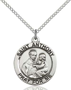 4052SS/18SS <br/>Sterling Silver St. Anthony of Padua Pendant