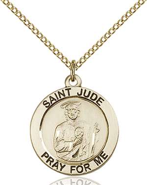4054GF/18GF <br/>Gold Filled St. Jude Pendant