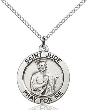 4054SS/18SS <br/>Sterling Silver St. Jude Pendant