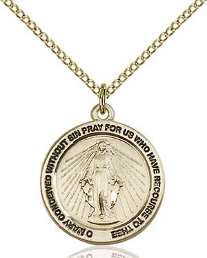 4056GF/18GF <br/>Gold Filled Miraculous Medal