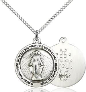 4056SS/18SS <br/>Sterling Silver Miraculous Medal