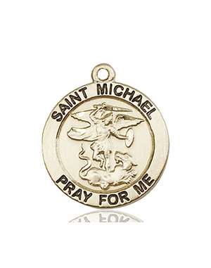 4057KT <br/>14kt Gold St. Michael the Archangel Medal