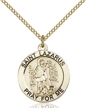 4059GF/18GF <br/>Gold Filled St. Lazarus Pendant