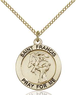 4061GF/18GF <br/>Gold Filled St. Francis Pendant