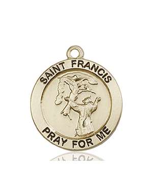 4061KT <br/>14kt Gold St. Francis Medal