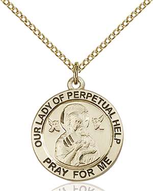 4062GF/18GF <br/>Gold Filled O/L of Perpetual Help Pendant