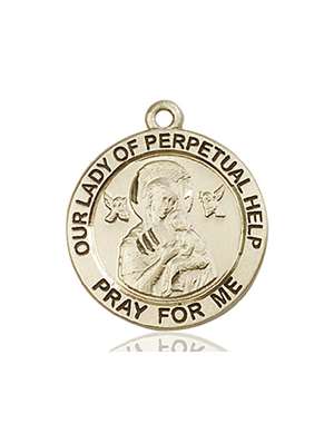 4062KT <br/>14kt Gold O/L of Perpetual Help Medal