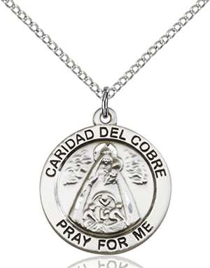 4063SS/18SS <br/>Sterling Silver Caridad Del Cobre Pendant