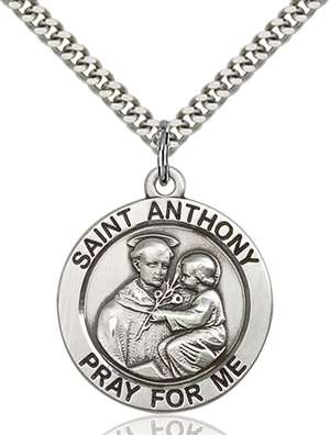 4076SS/24S <br/>Sterling Silver St. Anthony Pendant