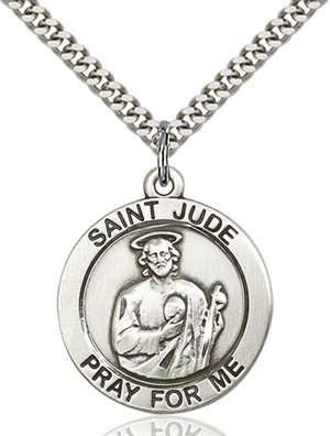 4078SS/24S <br/>Sterling Silver St. Jude Pendant
