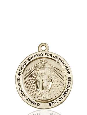 4080KT <br/>14kt Gold Miraculous Medal