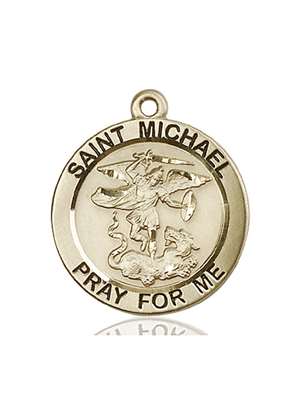 4082KT <br/>14kt Gold St. Michael the Archangel Medal