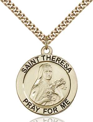 4087GF/24G <br/>Gold Filled St. Theresa Pendant
