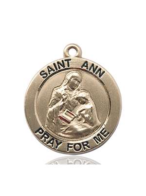 4088KT  <br/>14kt Gold St. Ann Medal