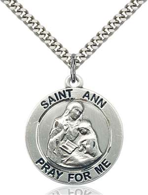 4088SS/24S <br/>Sterling Silver St. Ann Pendant