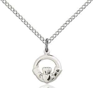 4113SS/18SS <br/>Sterling Silver Claddagh Pendant