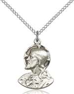 4117SS/18SS <br/>Sterling Silver Head of Christ Pendant