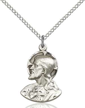 4117SS/18SS <br/>Sterling Silver Head of Christ Pendant