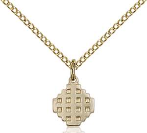 4118GF/18GF <br/>Gold Filled Jerusalem Cross Pendant