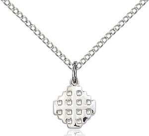 4118SS/18SS <br/>Sterling Silver Jerusalem Cross Pendant