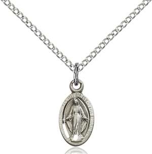 4121MSS/18SS <br/>Sterling Silver Miraculous Pendant