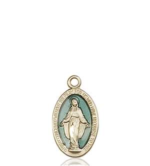 4122EMKT <br/>14kt Gold Miraculous Medal