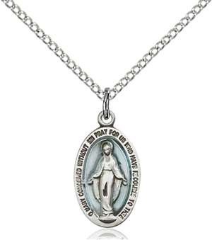 4122EMSS/18SS <br/>Sterling Silver Miraculous Pendant