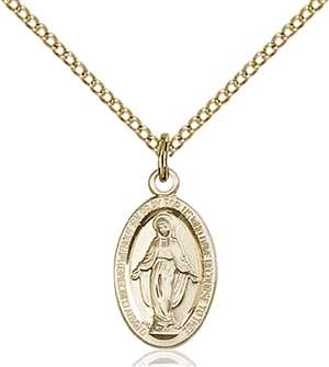 4122MGF/18GF <br/>Gold Filled Miraculous Pendant