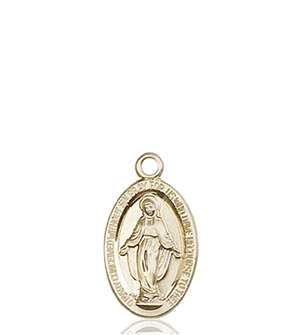 4122MKT <br/>14kt Gold Miraculous Medal