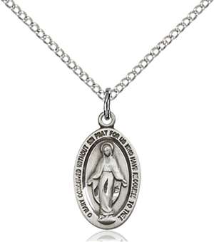 4122MSS/18SS <br/>Sterling Silver Miraculous Pendant