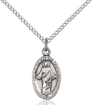 4122SSS/18SS <br/>Sterling Silver Scapular Pendant