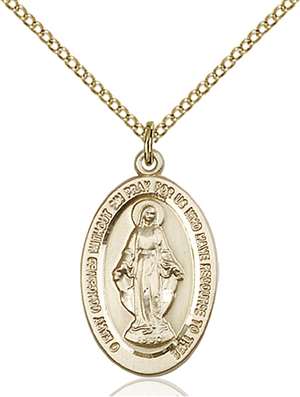 4123MGF/18GF <br/>Gold Filled Miraculous Pendant
