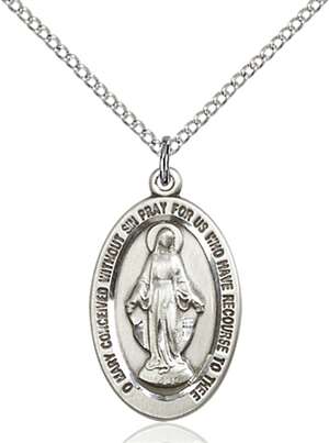 4123MSS/18SS <br/>Sterling Silver Miraculous Pendant