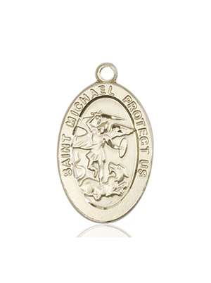 4123RKT <br/>14kt Gold St. Michael the Archangel Medal