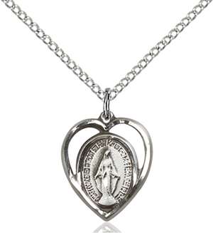 4125SS/18SS <br/>Sterling Silver Miraculous Pendant