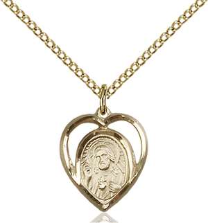 4126GF/18GF <br/>Gold Filled Scapular Pendant