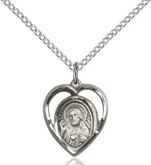 4126SS/18SS <br/>Sterling Silver Scapular Pendant