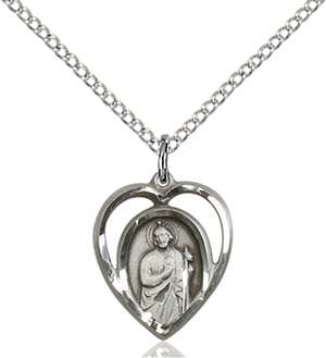 4128SS/18SS <br/>Sterling Silver St. Jude Pendant