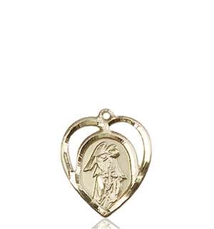 4129KT <br/>14kt Gold Guardian Angel Medal