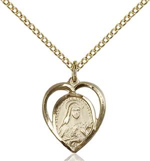 4130GF/18GF <br/>Gold Filled St. Theresa Pendant