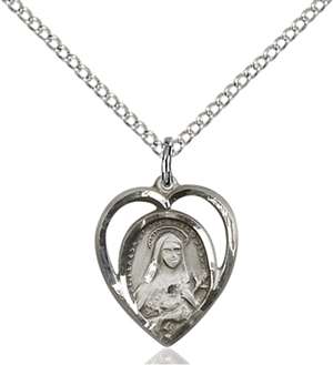 4130SS/18SS <br/>Sterling Silver St. Theresa Pendant