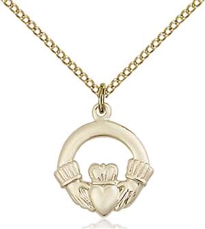 4138GF/18GF <br/>Gold Filled Claddagh Pendant