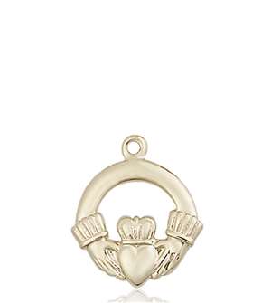 4138KT <br/>14kt Gold Claddagh Medal