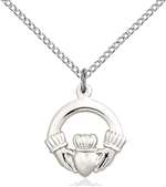 4138SS/18SS <br/>Sterling Silver Claddagh Pendant