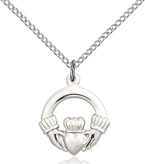 4138SS/18SS <br/>Sterling Silver Claddagh Pendant