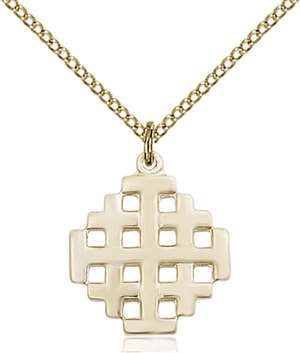 4139GF/18GF <br/>Gold Filled Jerusalem Cross Pendant