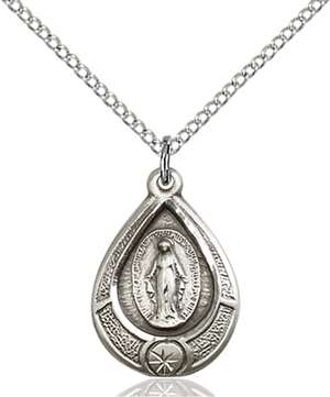 4144MSS/18SS <br/>Sterling Silver Miraculous Pendant