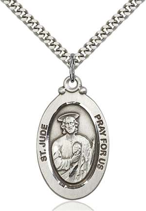 4145JSS/24S <br/>Sterling Silver St. Jude Pendant