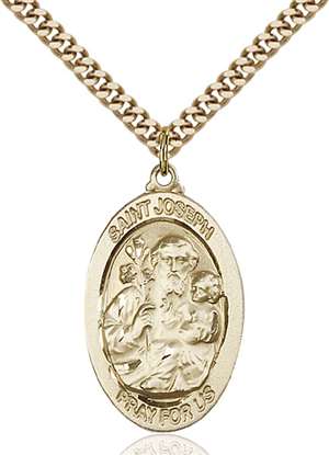 4145KGF/24G <br/>Gold Filled St. Joseph Pendant